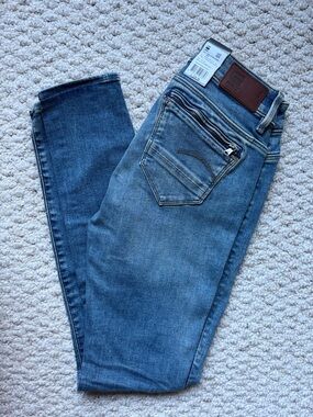 G-Star Skinny Jeans in Medium Blue Wash
